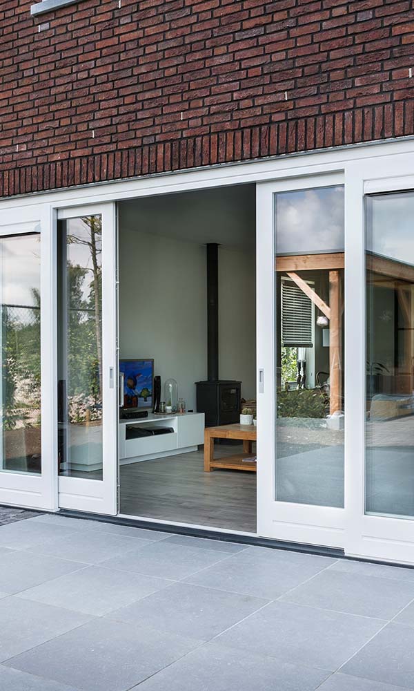 Houten schuifpui